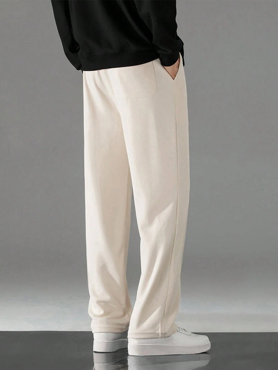 Pantalon Sudadera Bota Recta - Beige