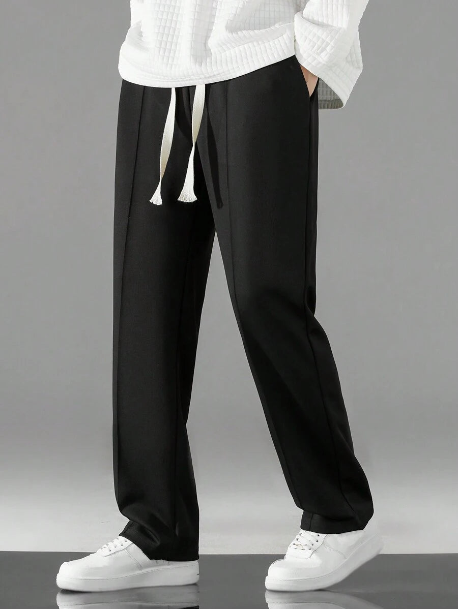 Pantalon Sudadera Bota Recta - Negro