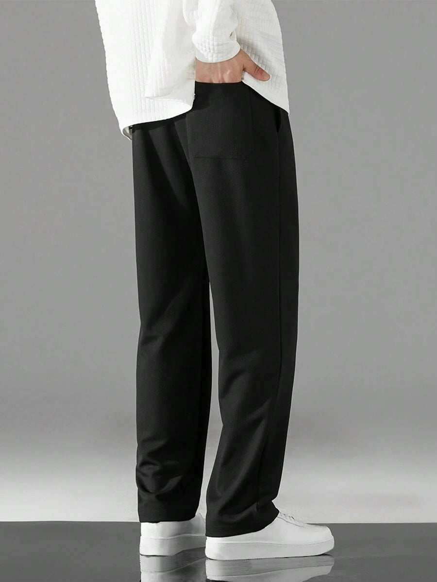 Pantalon Sudadera Bota Recta - Negro