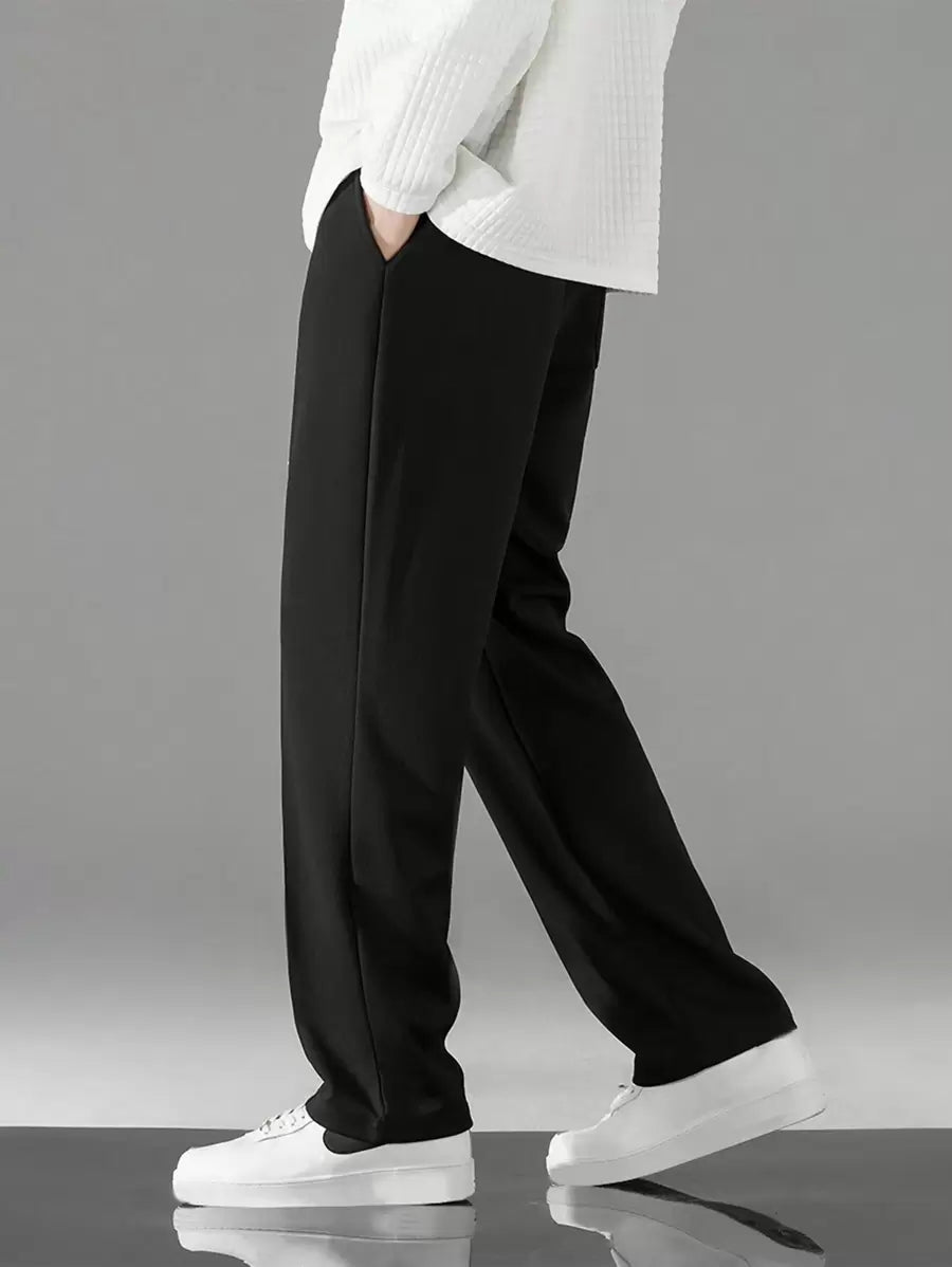 Pantalon Sudadera Bota Recta - Negro