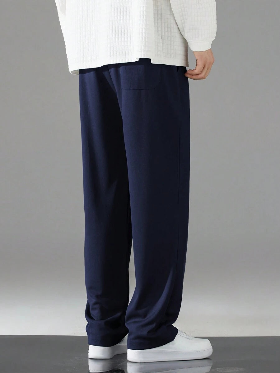 Pantalon Sudadera Bota Recta - Azul