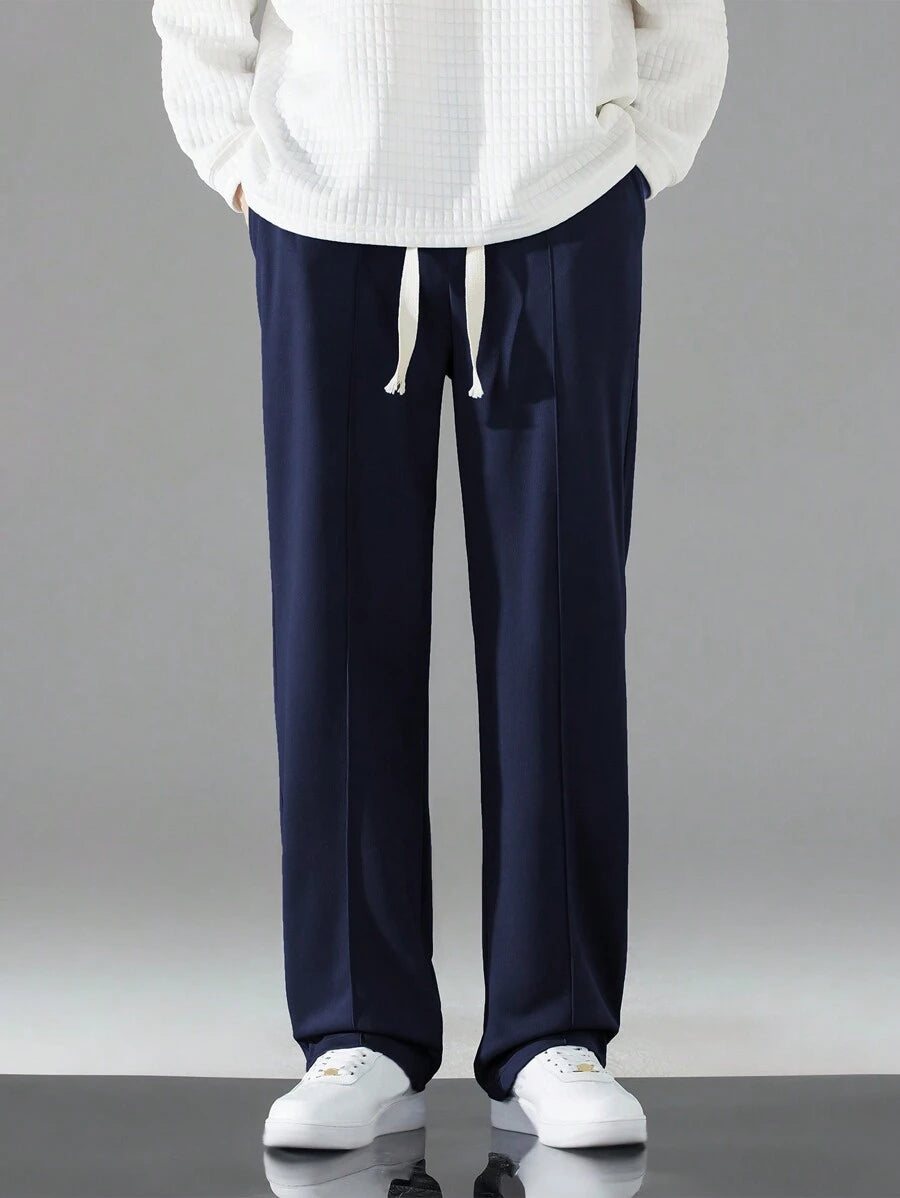 Pantalon Sudadera Bota Recta - Azul