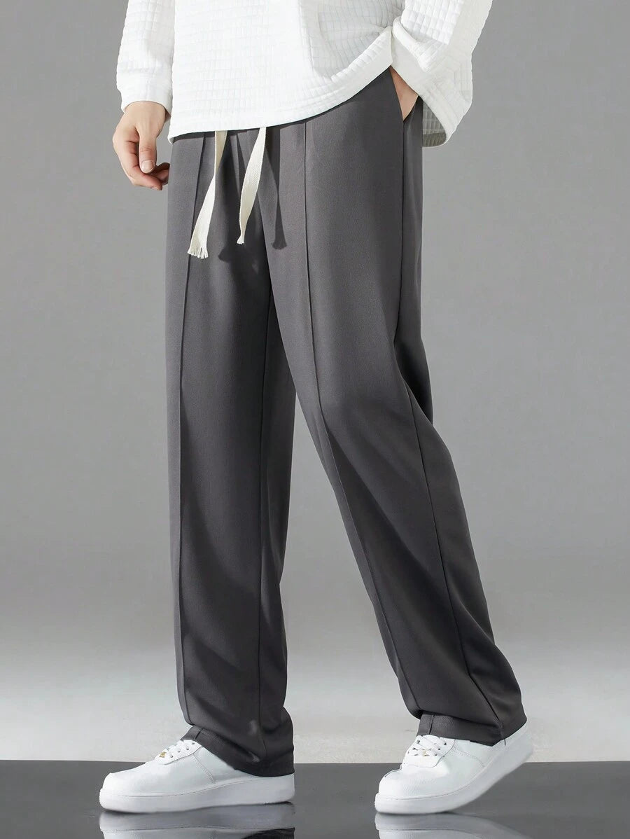 Pantalón Sudadera Bota Recta - Gris