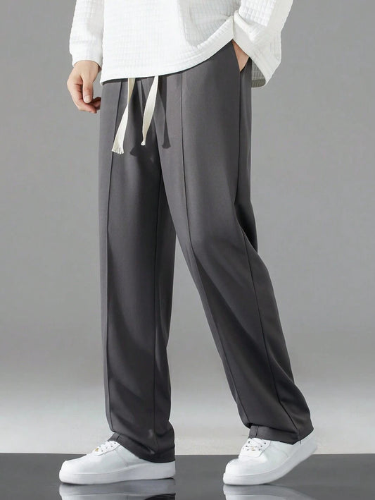 Pantalón Sudadera Bota Recta - Gris