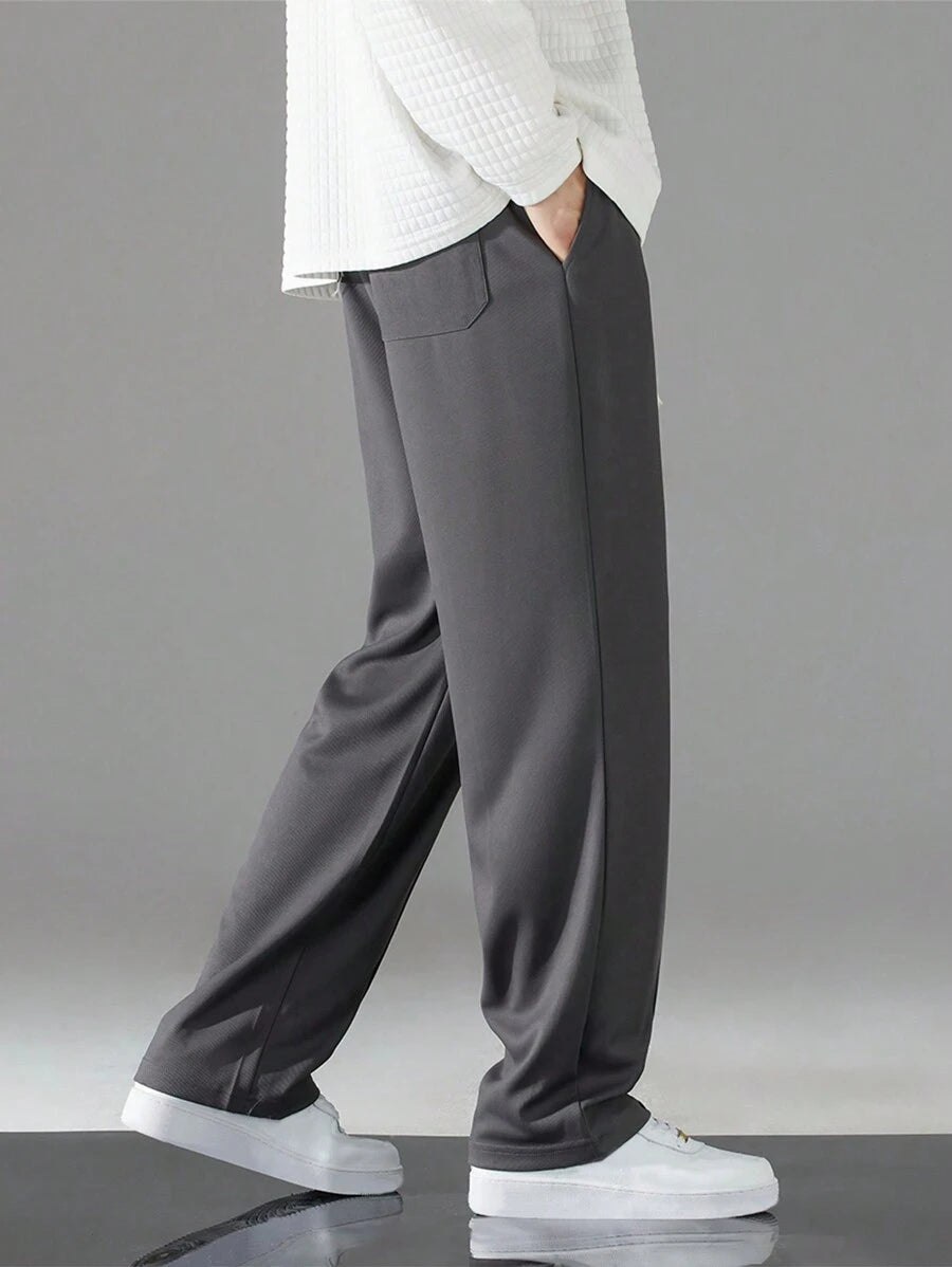 Pantalón Sudadera Bota Recta - Gris