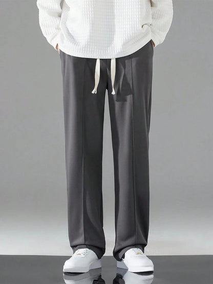 Pantalón Sudadera Bota Recta - Gris