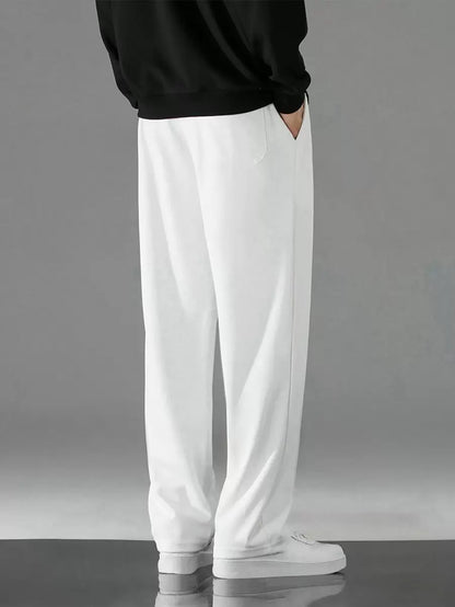 Pantalon Sudadera Bota Recta - Blanco