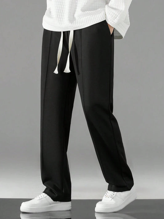 Pantalon Sudadera Bota Recta - Negro