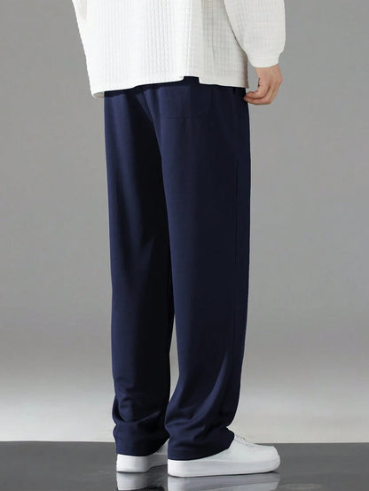 Pantalon Sudadera Bota Recta - Azul