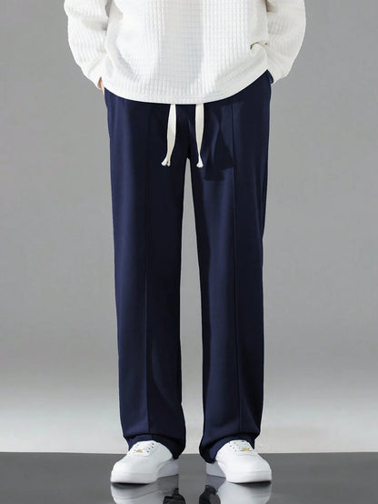 Pantalon Sudadera Bota Recta - Azul
