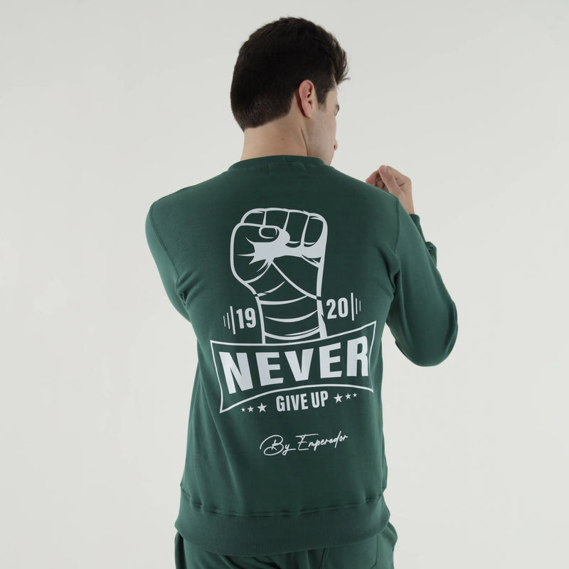 BUZO VERDE - NEVER GIVE UP