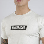 Camiseta Emperador Seda Fría - Gris Marfil